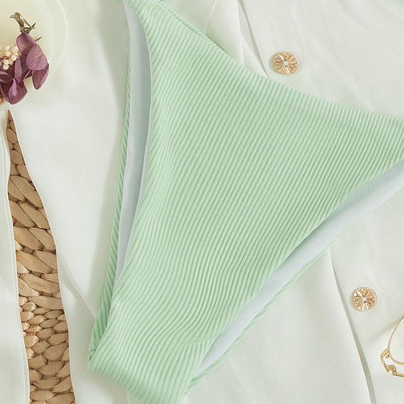 Dame Triangel-Bikini med fine ruffle-detaljer Skovae