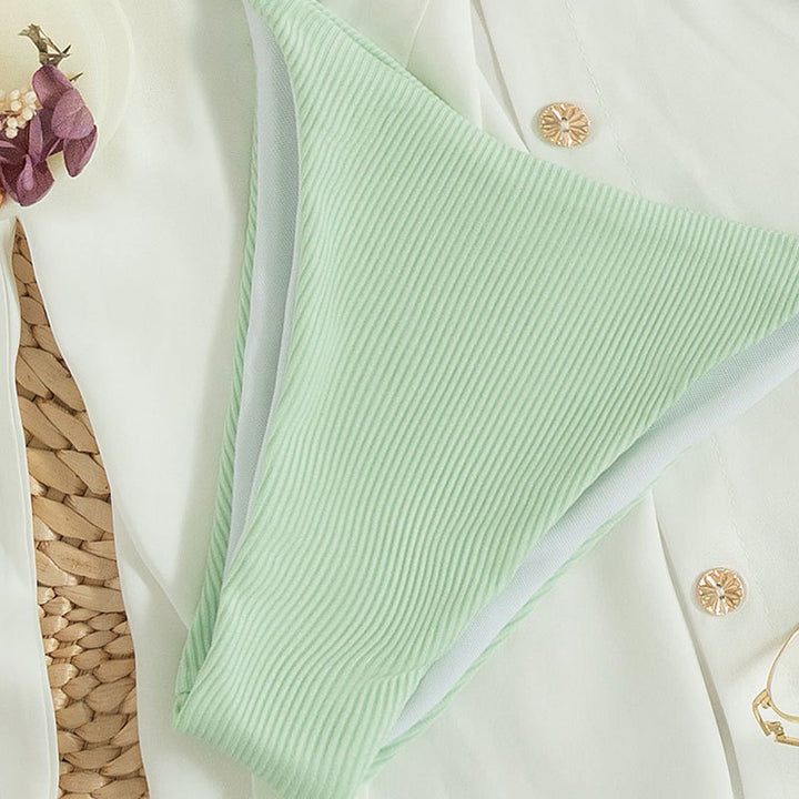 Dame Triangel-Bikini med fine ruffle-detaljer Skovae