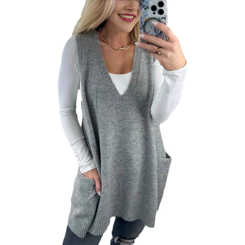 Dame Oversized Strikpullover Stilla
