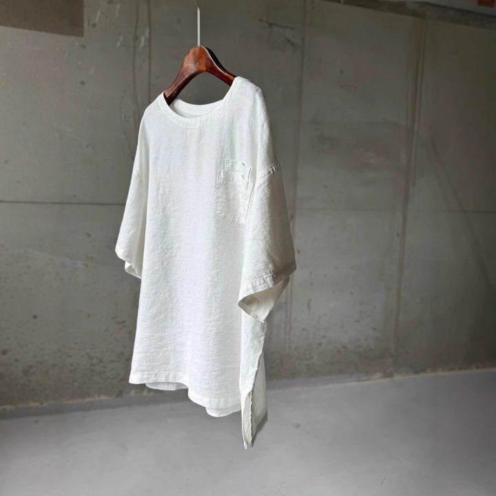 Femme Casual Linned Tunika-Skjorte Stilla