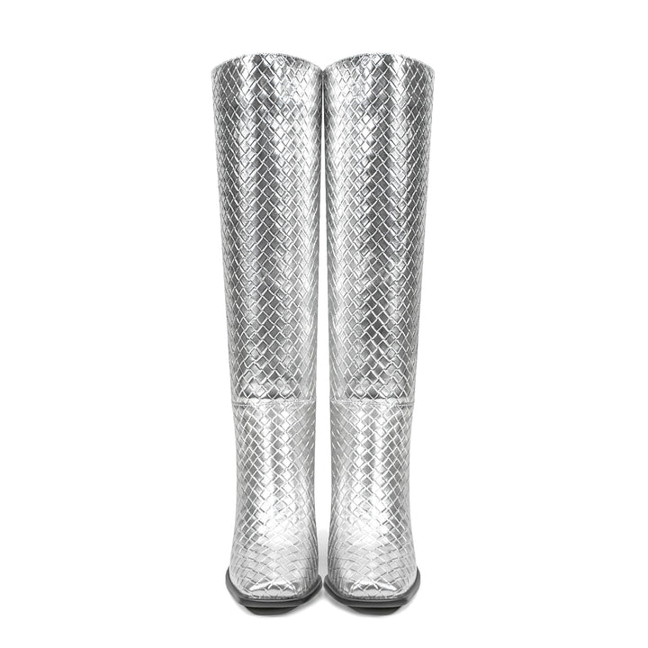 Femme Over-the-Knee Metallic Stiletto Støvler Stilla