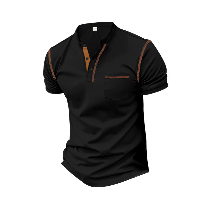 Herren poloshirt med moderne krave og praktiske knapdetaljer Stilla