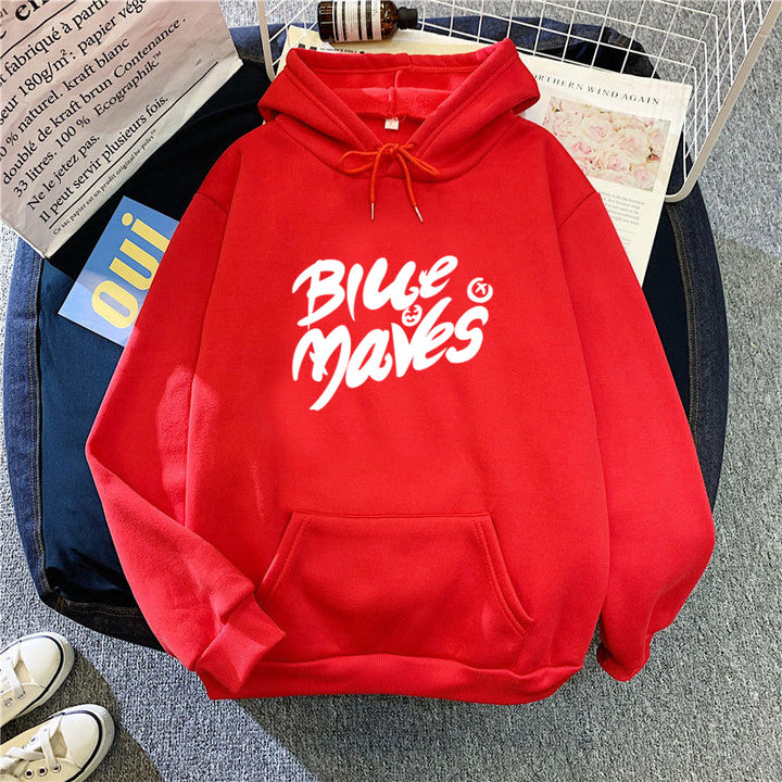 Kvinders hoodie med iøjnefaldende print Skovae
