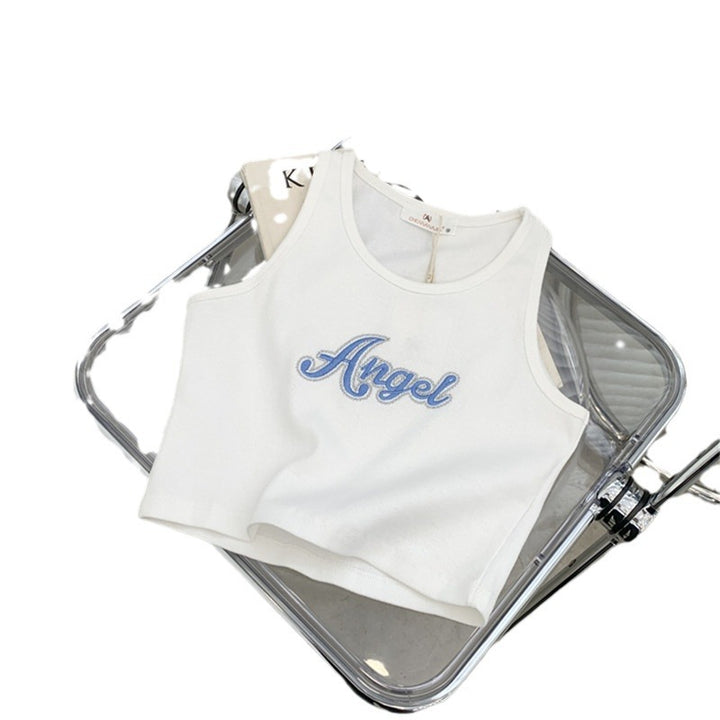 Femme Rippedel Crop Tanktop med strassdetalje Stilla