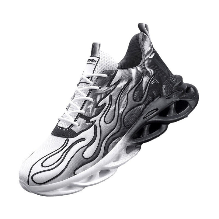 Herrer Stilfulde Performance Sneakers med Flamme Design Stilla