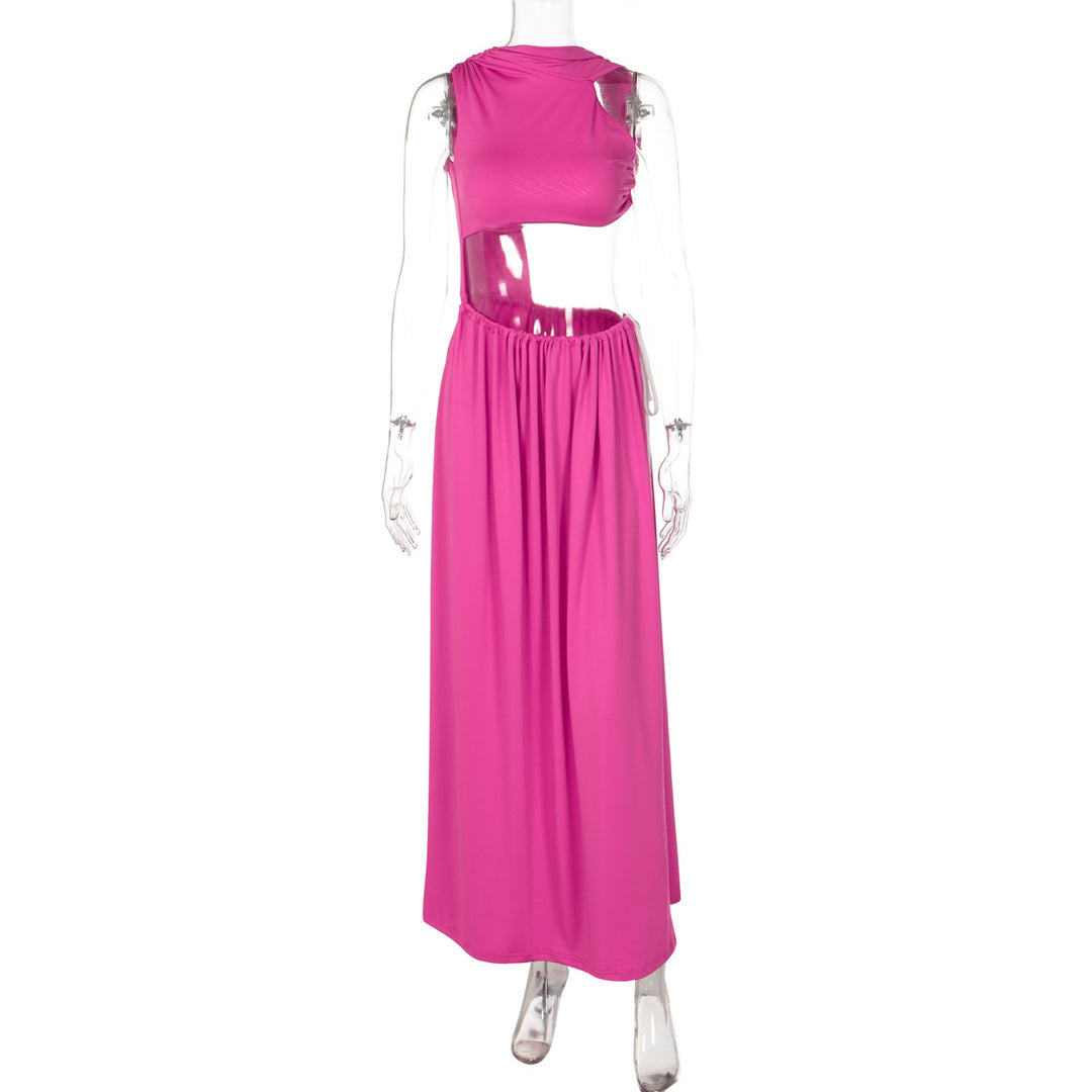 Dame Elegant Maxikjole med raffineret cut-out design og flydende pasform Skovae