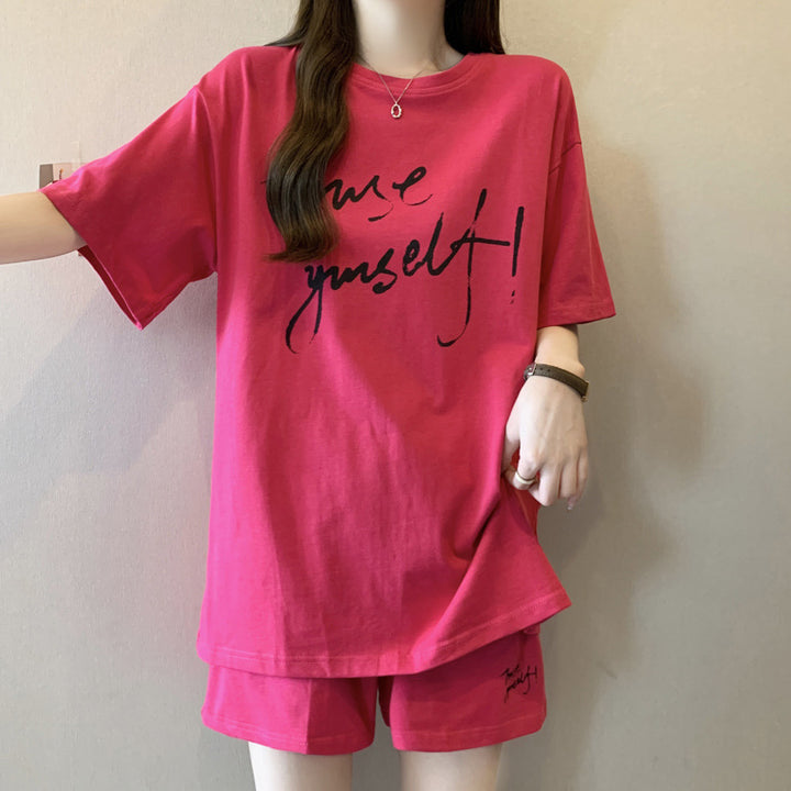 Dame Fritid Oversized Loungewear Sæt med inspirerende tryk Stilla