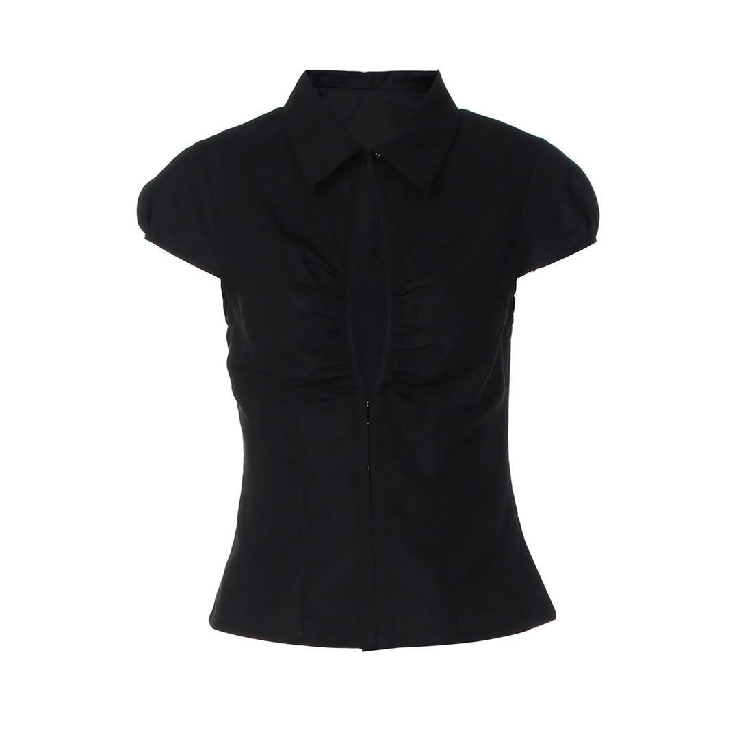 Damer Elegant figursyet bluse med en lynlås Skovae