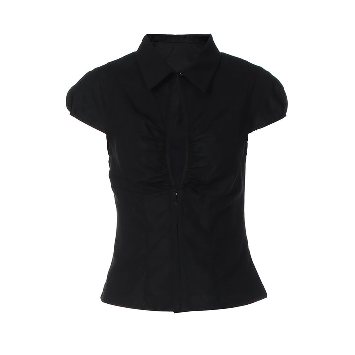 Damer Elegant figursyet bluse med en lynlås Skovae