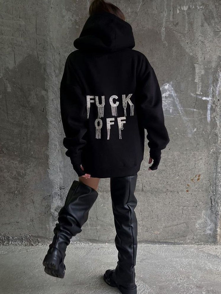 Kvindernes Urban Hoodie med iøjnefaldende statement design Stilla