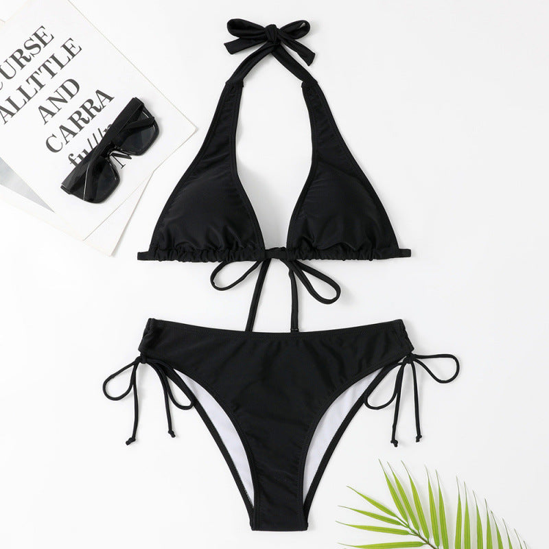 Dame Triangel-Bikini med Bindebånd Stilla