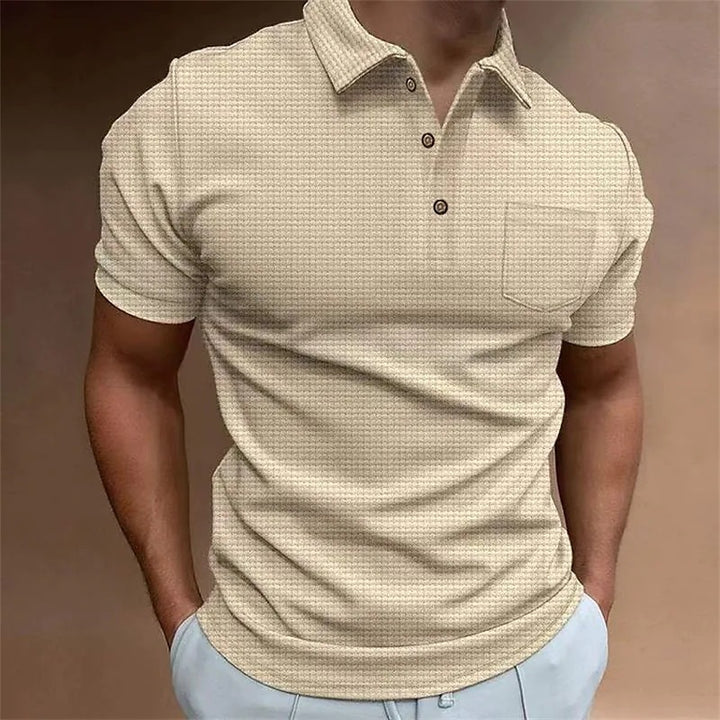 Herre kortærmet polo shirt med innovativt stof og moderigtigt design Stilla