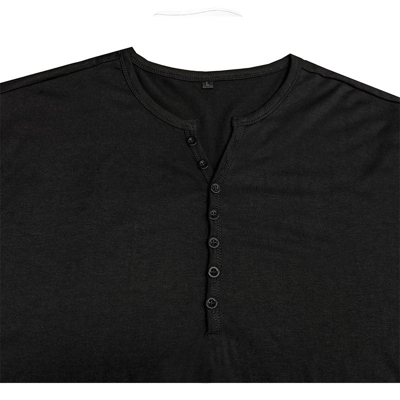 Herren Kortærmet Henley T-Shirt Stilla