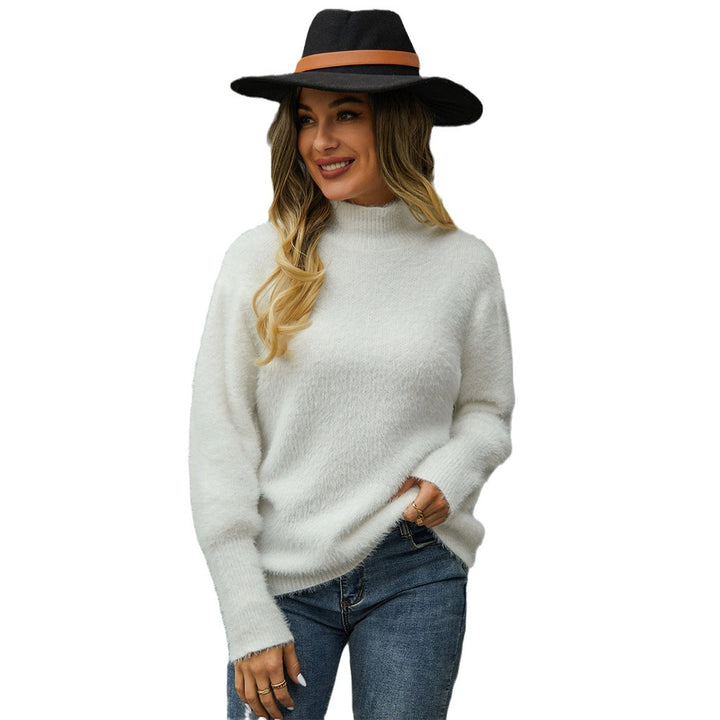 Damerne hyggelige højkrave sweater med voluminerede ærmer Stilla