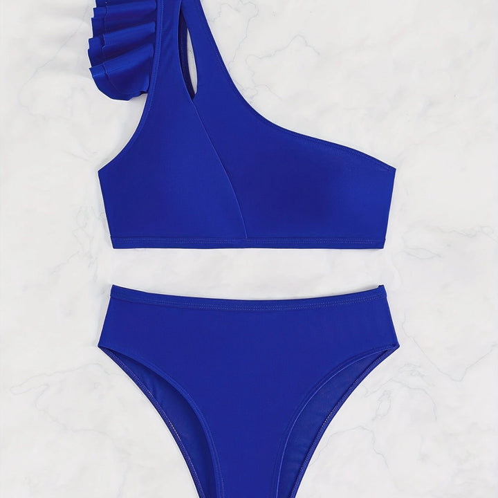Dame Ensidig Bikini-sæt med Rynkedetalje og elegant pasform Stilla