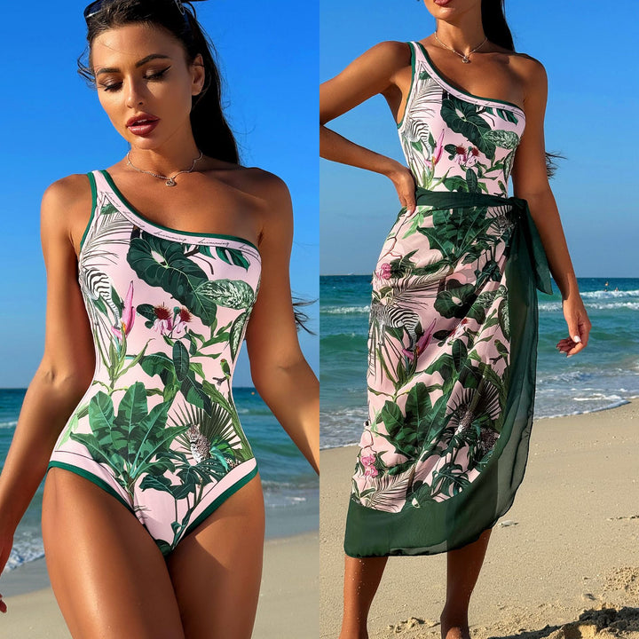 Dame Sarong-nederdel med blomsterdesign og justerbart bånd Stilla