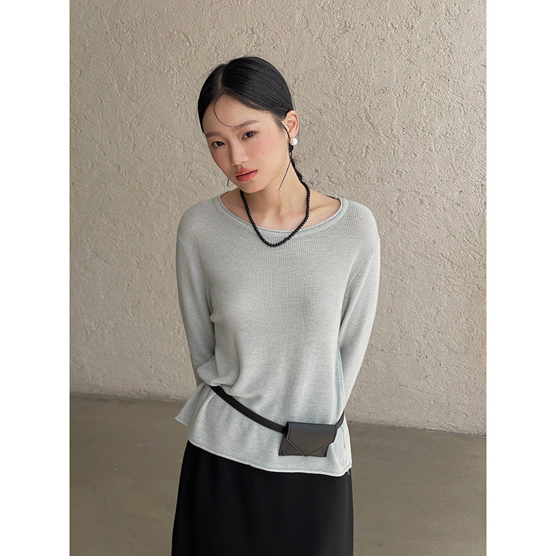 Dame afslappet sweater med elegant skæring og fin struktur Stilla