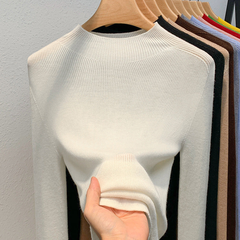 Dame Figurtilpasset Turtleneck-overdel i ribstrik Stilla