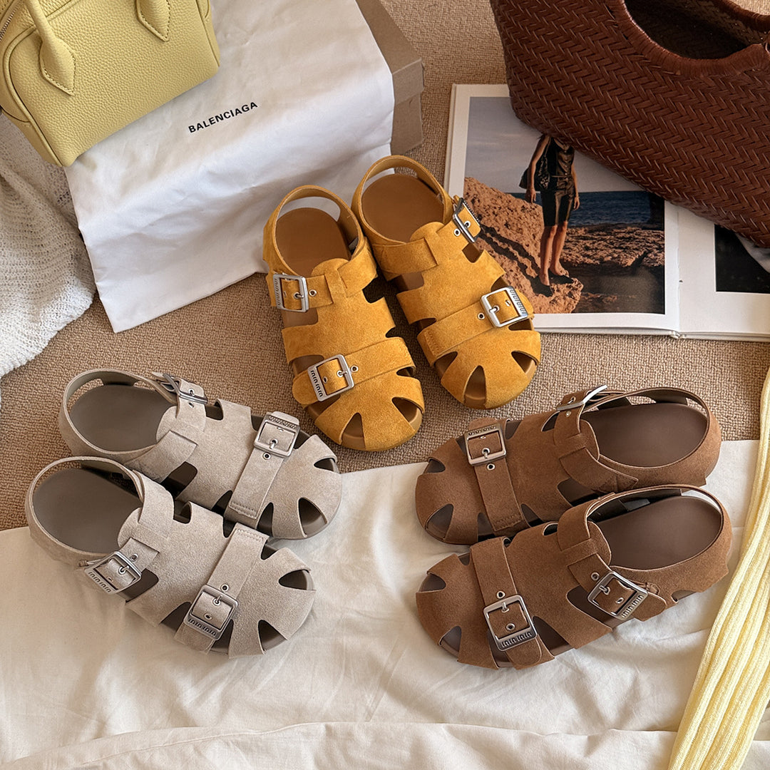 Femme Stilfulde Åbne Tå Spænde Sandaler Stilla