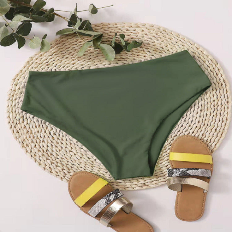 Dame Højskåret Bikini-Bukser med behagelig Bund Skovae