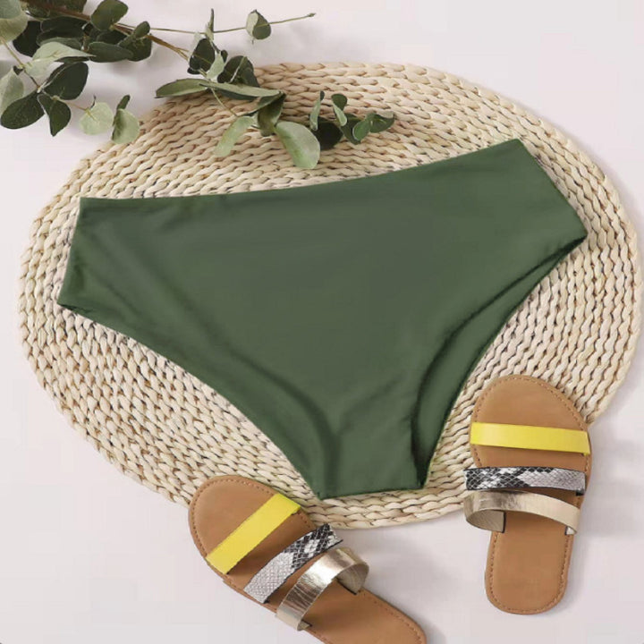 Dame Højskåret Bikini-Bukser med behagelig Bund Skovae