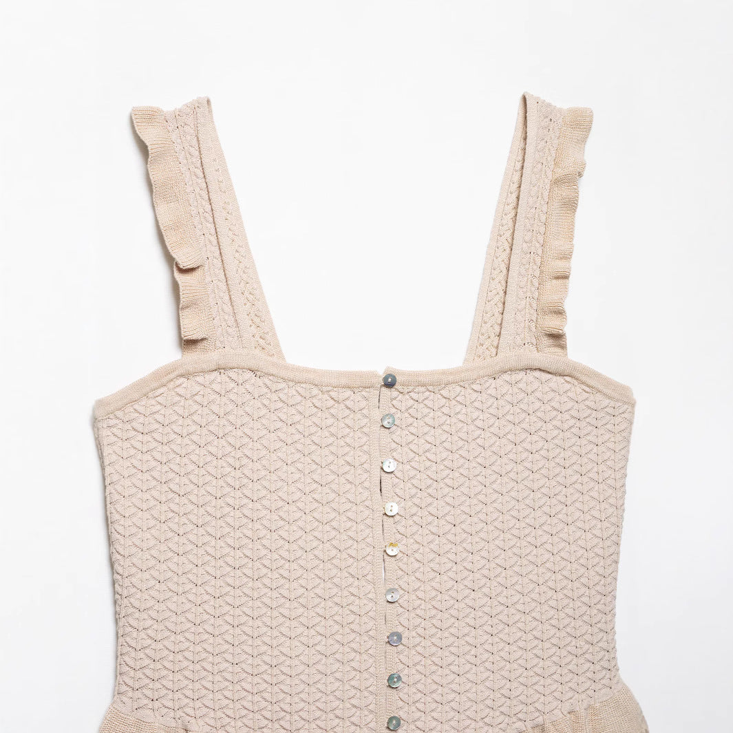 Femme Rüsch Button-Up Crop Top Stilla