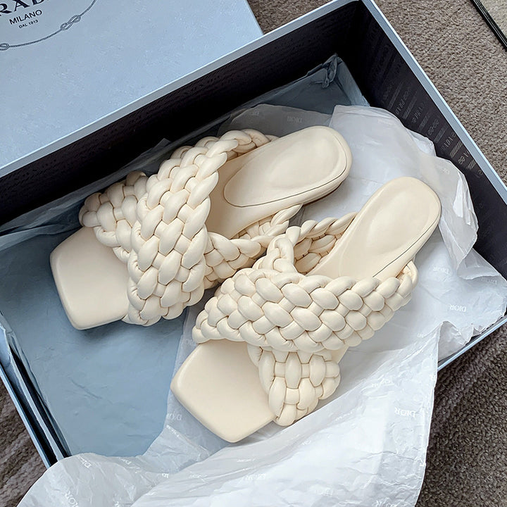 Femme Woven Slide Sandaler  Stilla