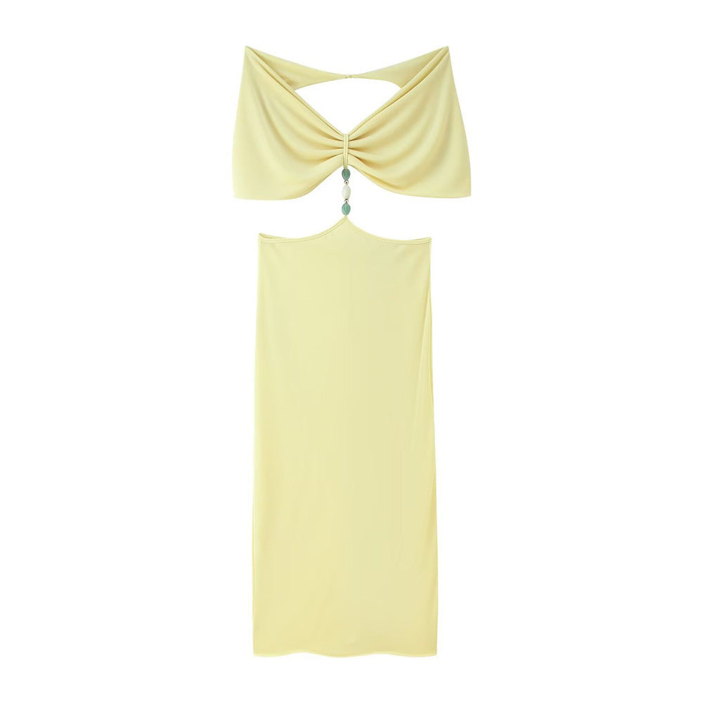 Femme Elegante Draperet To-delt Maxikjole Stilla