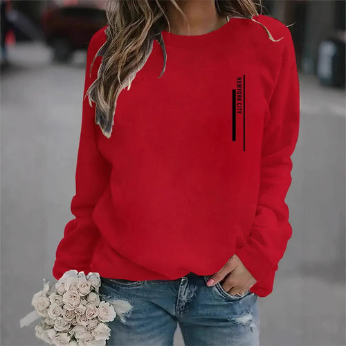 Kvinders sweatshirt med moderne bytryk Stilla