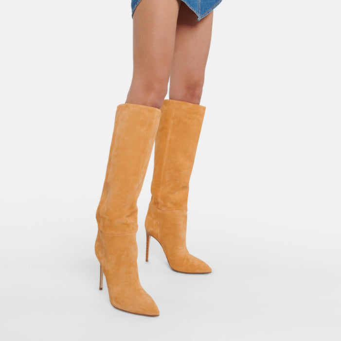 Femme Over-the-Knee Suedette Stiletto Støvler Stilla