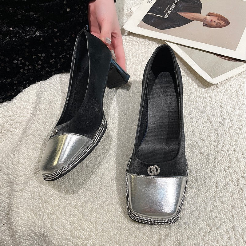 Dame Glinsende Elegante Pumps med Hæl Stilla