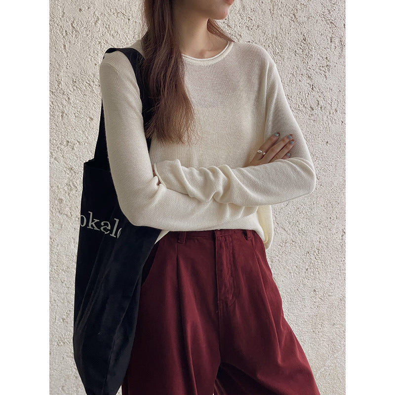 Dame afslappet sweater med elegant skæring og fin struktur Stilla