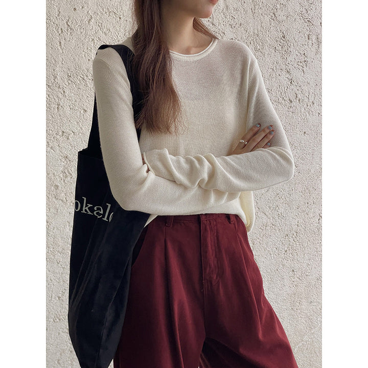 Dame afslappet sweater med elegant skæring og fin struktur Stilla