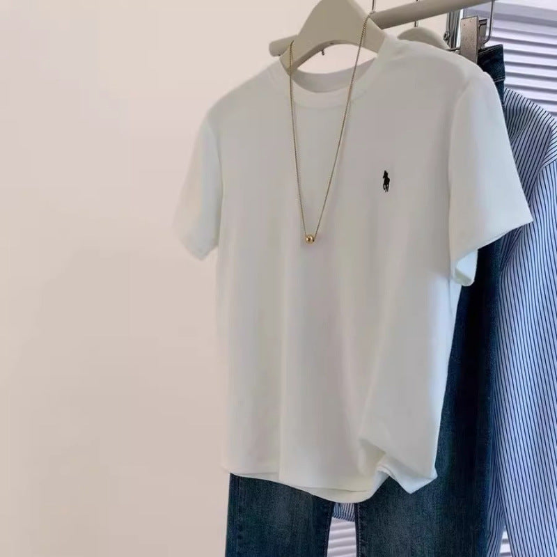 Herre Klassisk Rundhals Bomulds T-shirt Stilla