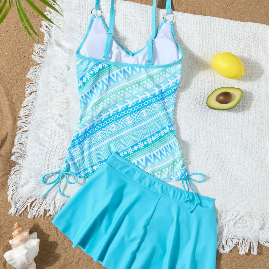 Dame swimsuit med moderne mønster Stilla