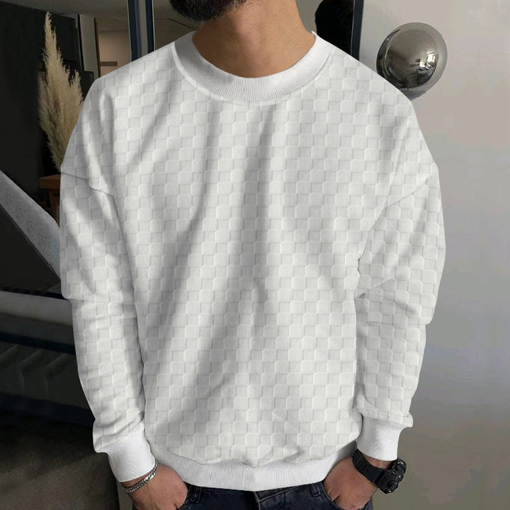 Herrer stilfuld sweater med moderne strukturel design Stilla