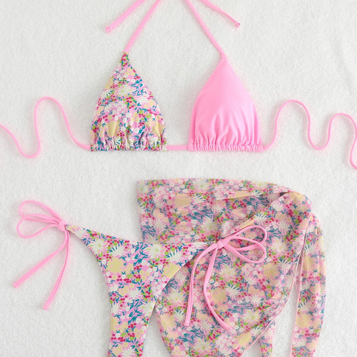 Dame Blomsterprint Trekant-Bikini-Sæt Stilla 1750840140