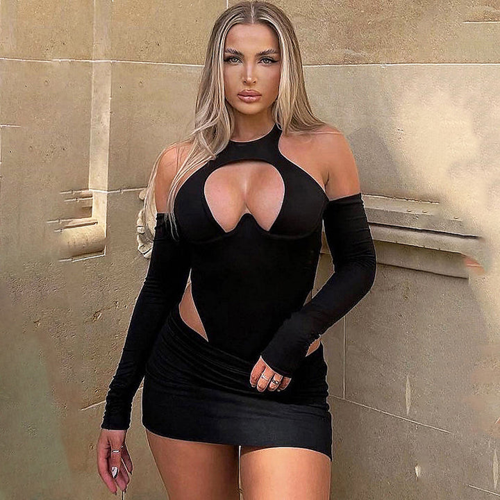 Dame Cut-Out Badedragt med lange ærmer Stilla