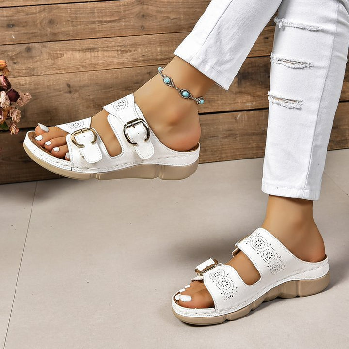 Damer Komfortabel fodseng med moderne rem-design sandaler Stilla