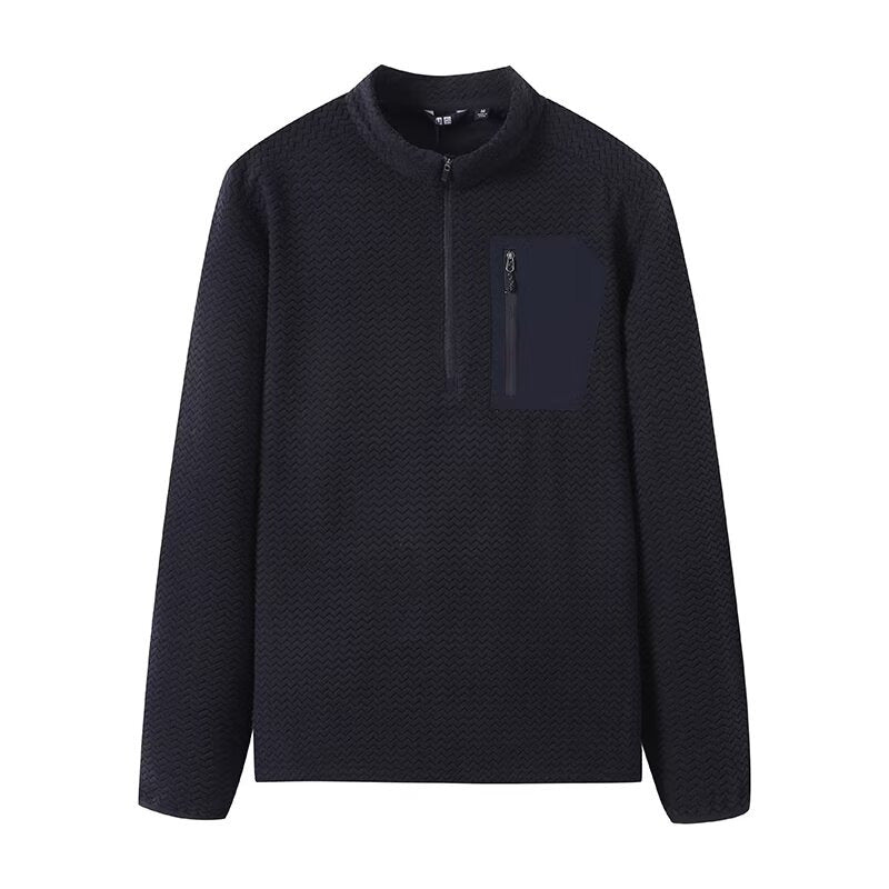 Kvindernes funktionelle sweater med høj krave og praktisk lynlås Stilla