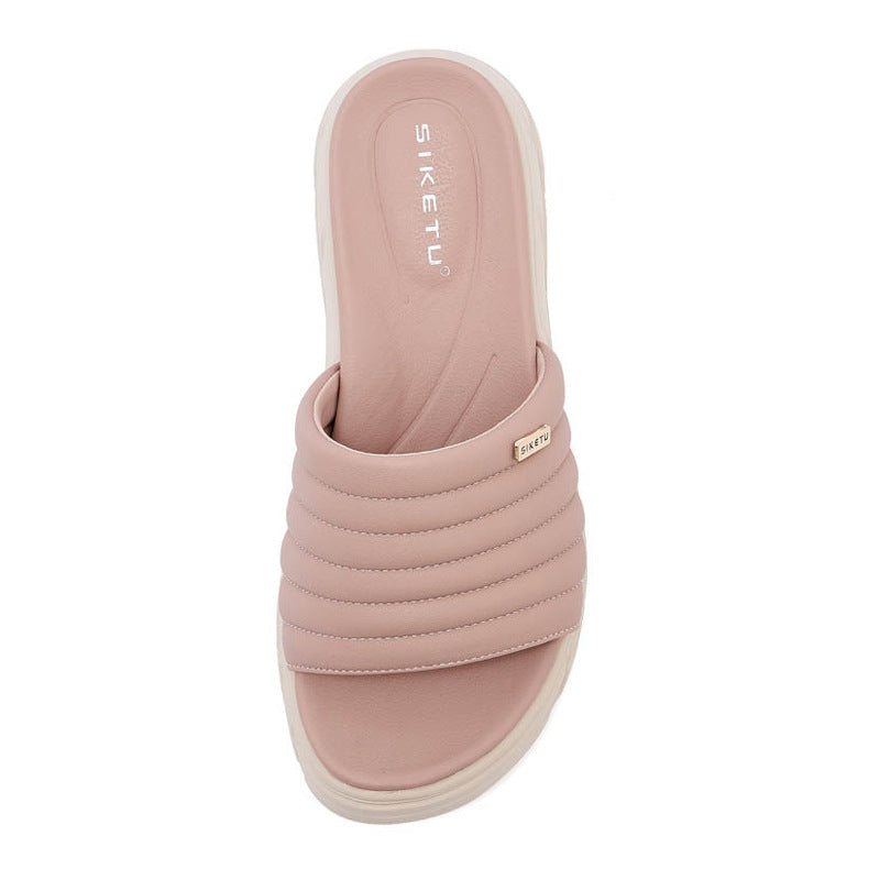 Dame komfort-sandaler med polstret sål og elastisk overmateriale Stilla