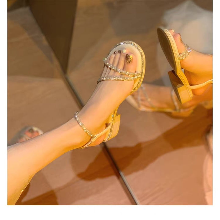 Dame Glitrende Sandaler med elegant Rem-design Stilla
