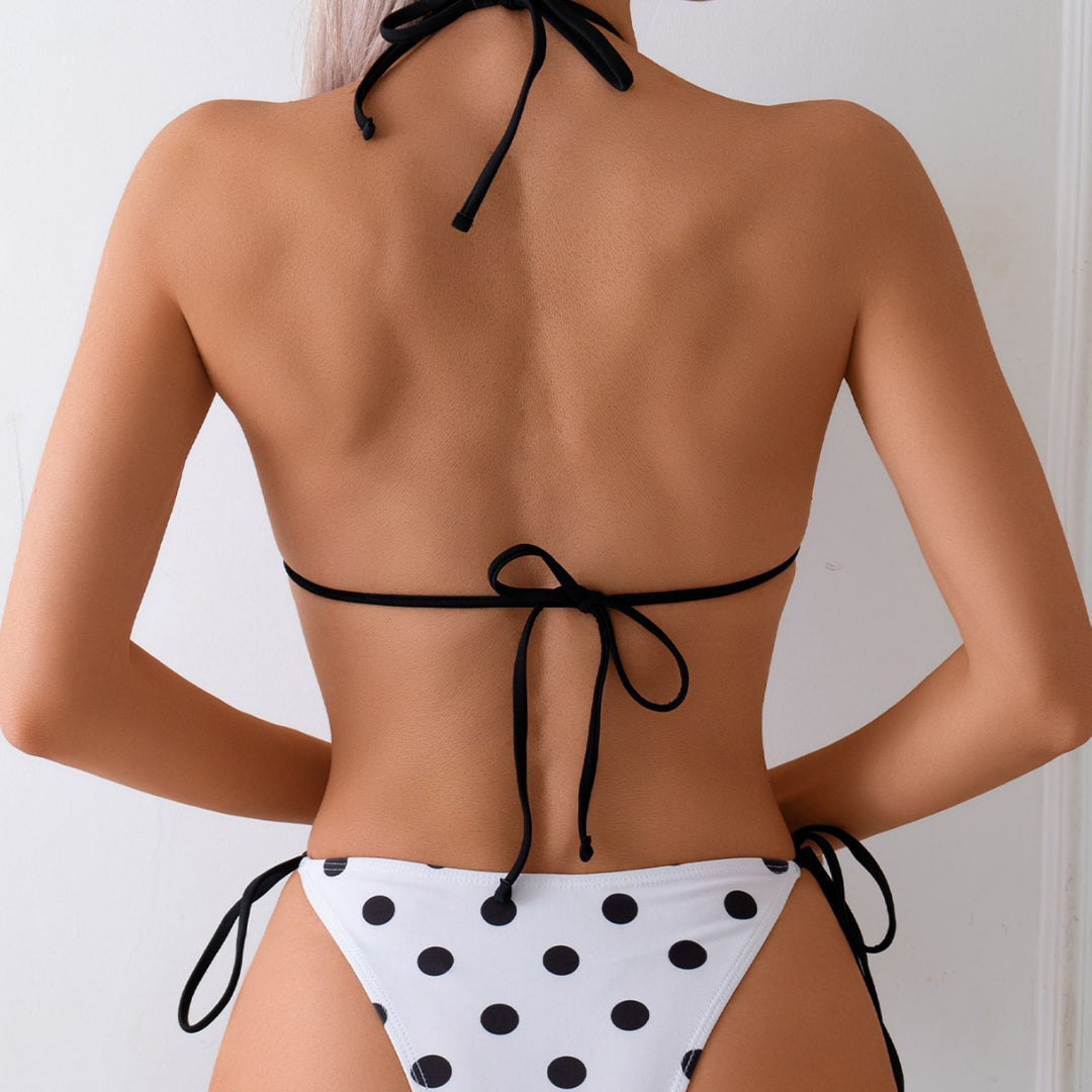 Dame Triangle-bikini-sæt med justerbare bindebånd Egenskaber Stilla