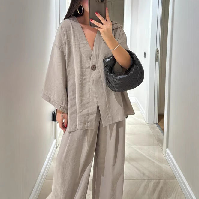 Dame luftig Kimono-style Overgang med bred skæring Stilla