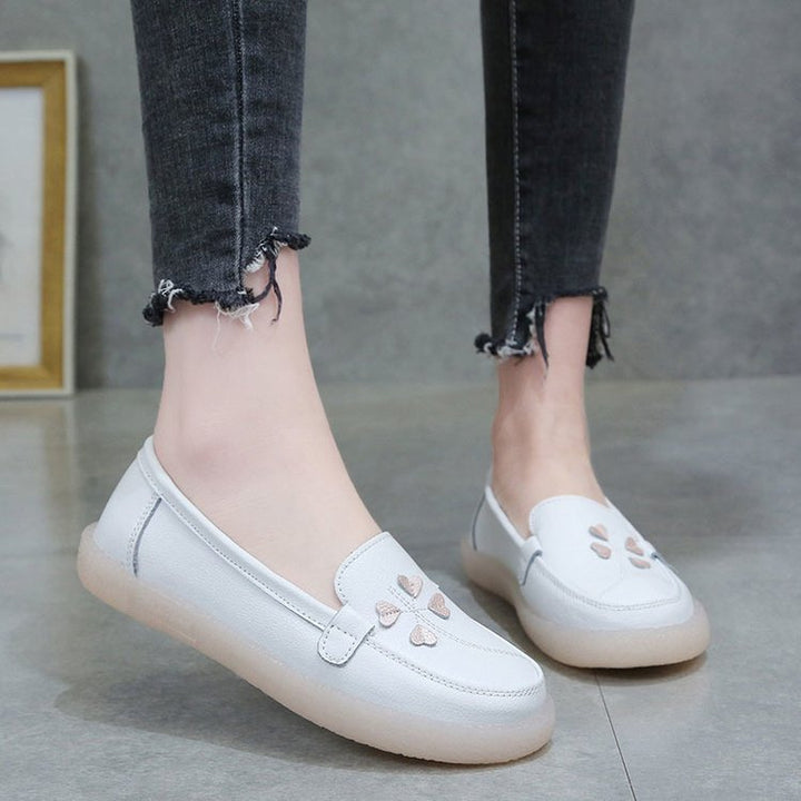 Dame Slip-On Mokkasiner med hjerteformet design i kunstlæder Stilla