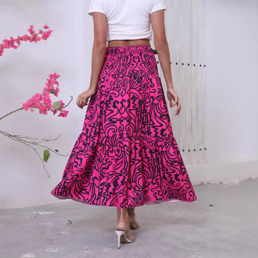 Dame Bohemian Flare Maxi Nederdel Stilla
