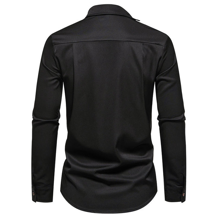 Herrer samtids asymmetrisk Button-Up-Skjorte Stilla