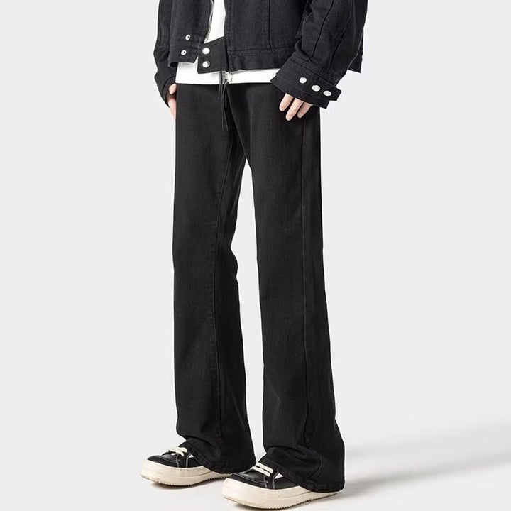 Herrer mode Flared Jeans i afslappet vintage-look med unik vask og komfortabel pasform Stilla