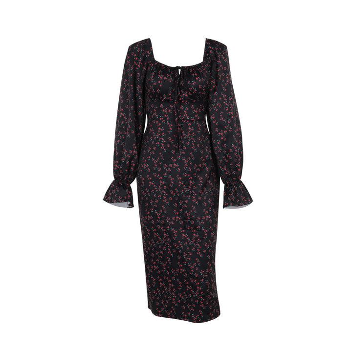 Dame Elegant Blomstertrykt Maxi Kjole Stilla 1751515668