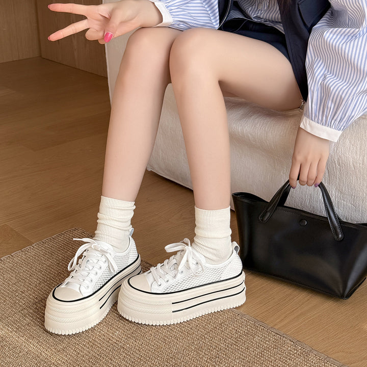 Damer Fritids Platform Sneakers Stilla